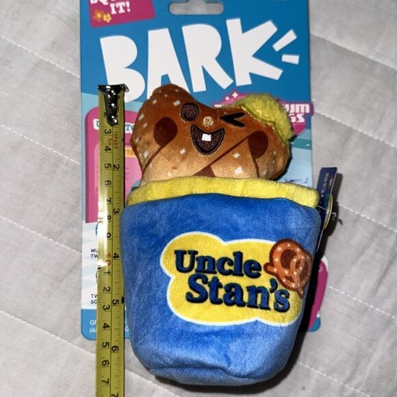 BARK Plush Uncle Stan’s Pretzel & Bucket Squeaky Dog Toy - Picture 11 of 13